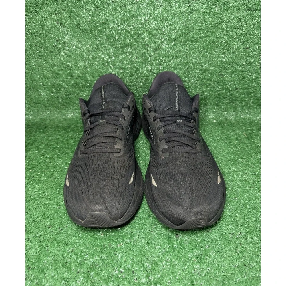 Brooks Mens Size 13 Adrenaline GTS 23 Black Running Shoes Comfort Sneakers